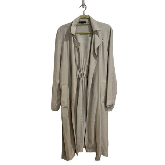 Fore Khaki Belted Lightweight Trench Coat Sz M - Picture 2 of 16